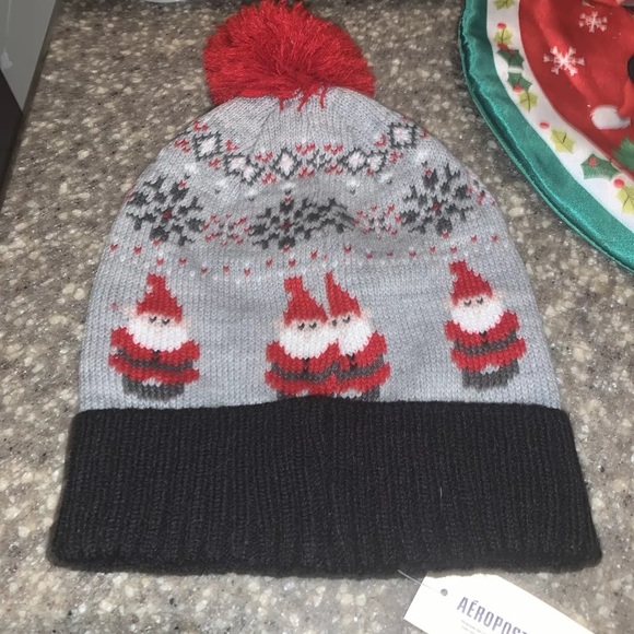 Aeropostale Winter Santa Hat, W/Pom Pom, NWT, OS - Picture 2 of 2
